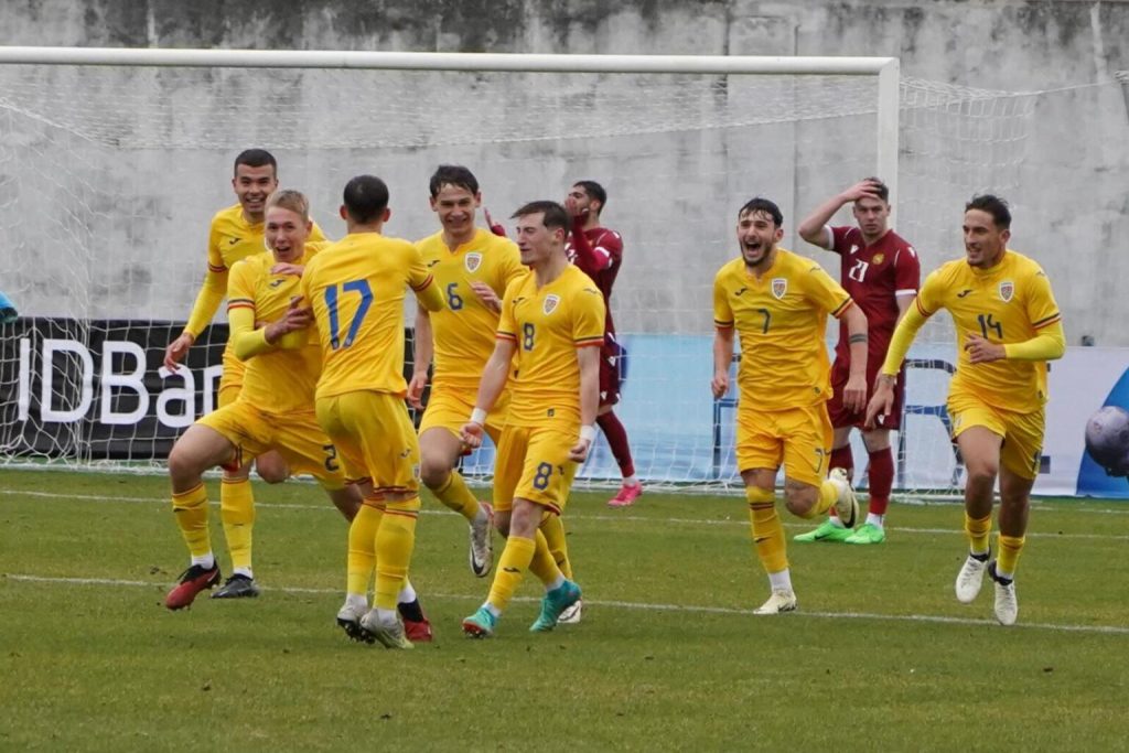 Bucuria golului victoriei U21 | foto: frf.ro