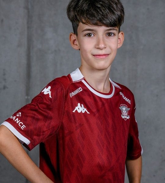 Tricou joc visiniu copil KAPPA - sezon 2024-25