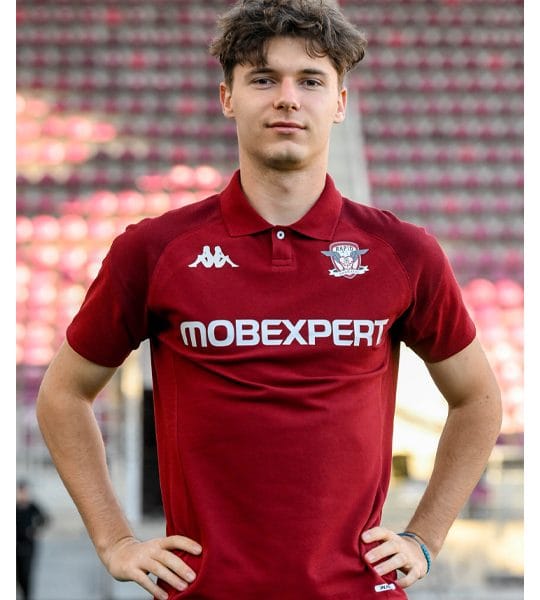 Tricou polo prezentare visiniu KAPPA - sezon 2024-25